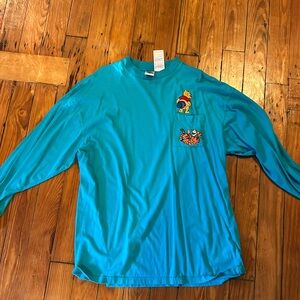 the disney catalog pooh bear tiger teal long sleeve XXL embroidered vintage